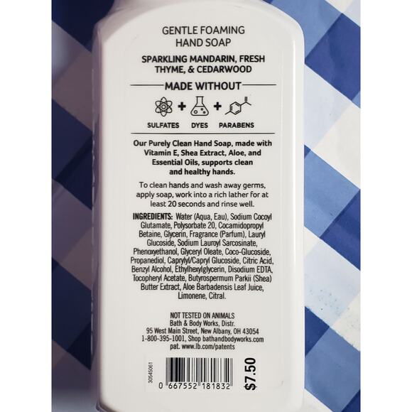 BBW Purely Clean Cucumber & Mandarin Gentle Foaming Hand Soap 2 Pack - Picture 3 of 3